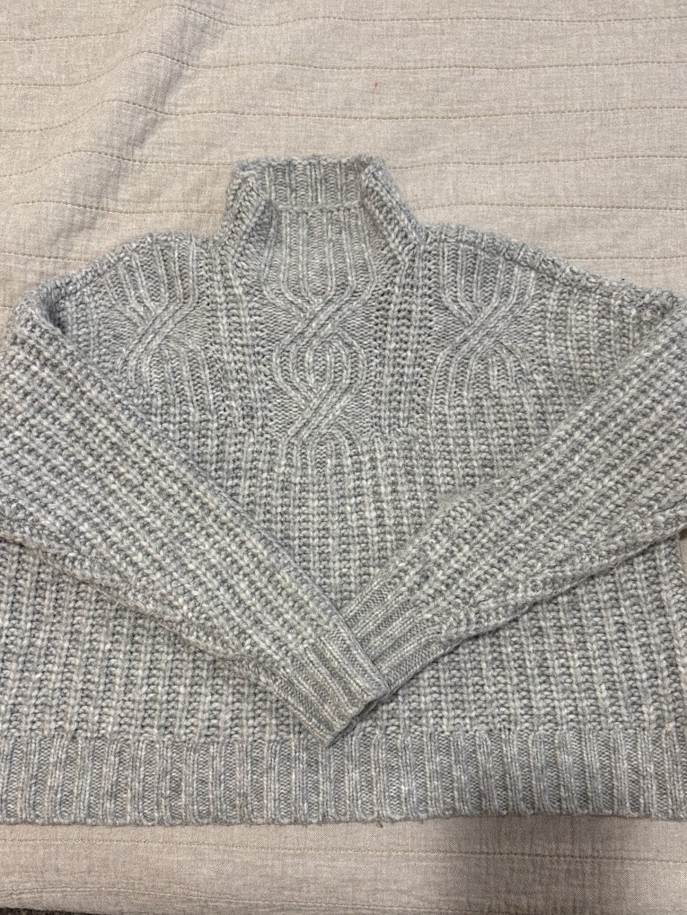aerie Cable Knit Mock Neck Sweater